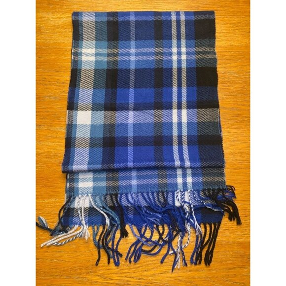 Blue Plaid Scarf - Picture 1 of 2